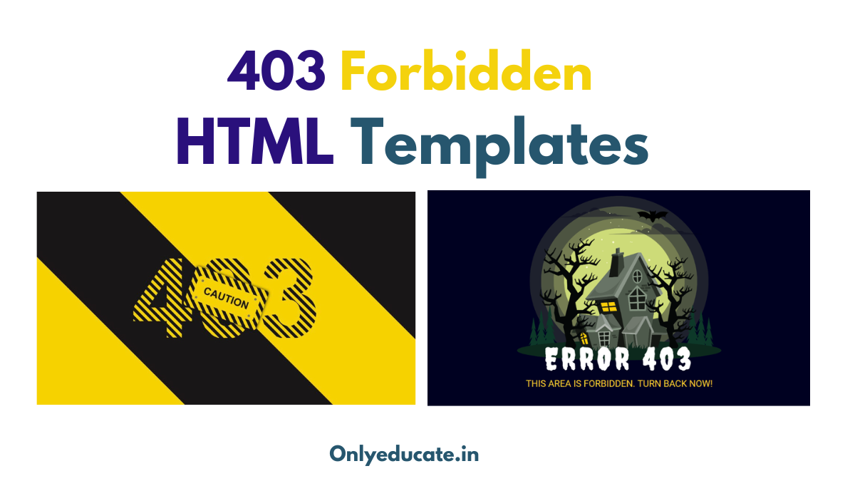 Top 10+ 403 Forbidden HTML Templates with Animation
