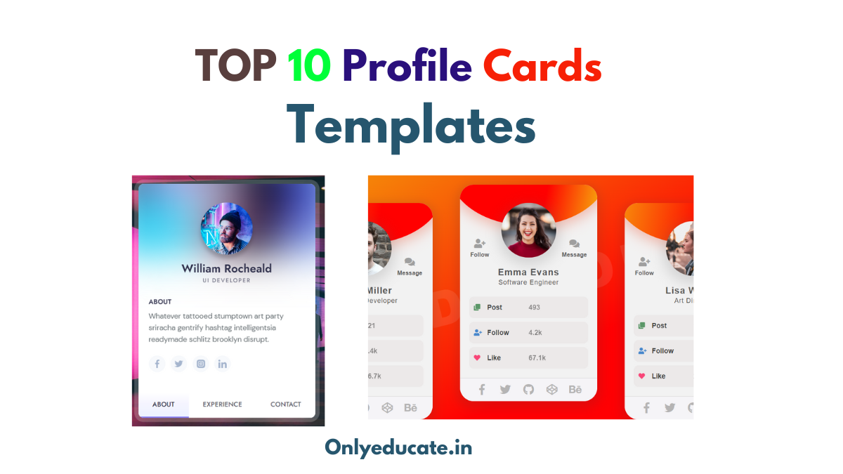Free 10+ Profile Cards Design in HTML and CSS